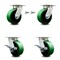Service Caster 5 Inch Kingpinless Green Poly on Steel Wheel Caster Swivel Locks 2 Brakes, 2PK SCC-KP30S520-PUR-GB-BSL-2-SLB-2 - alternate 1